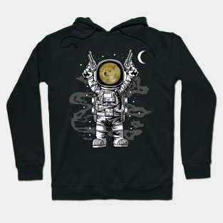 Astronaut Dogecoin DOGE Coin To The Moon Crypto Token Cryptocurrency Wallet Birthday Gift For Men Women Kids Hoodie